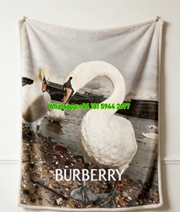 Burberry Swan London River Flannel Sofa Throw Blanket B043